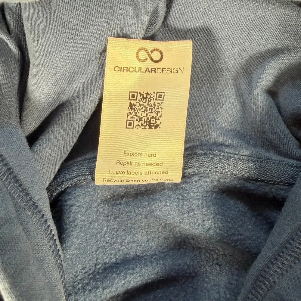 The North Face Mens Circular Design Hoodie Blue Pullover NF0A7R9H Small #4413